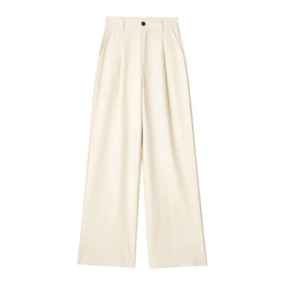 TRAF Women Wide Leg Pants Baggy High Waist Pants Wide Trousers Office Wear