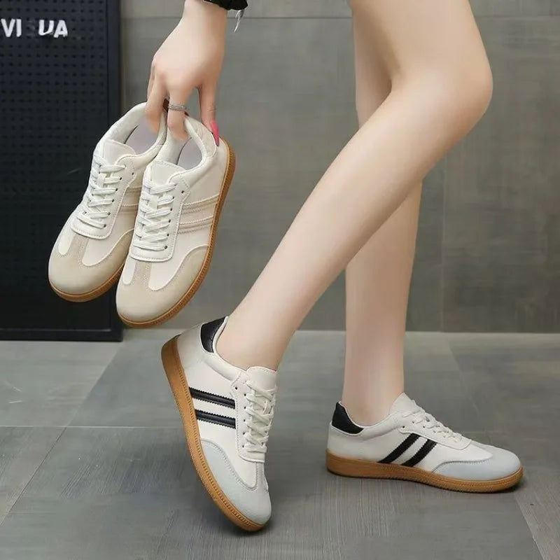 Women Sneakers Fashion Spring Trend Casual Flats White Vulcanized Platform Shoes V3