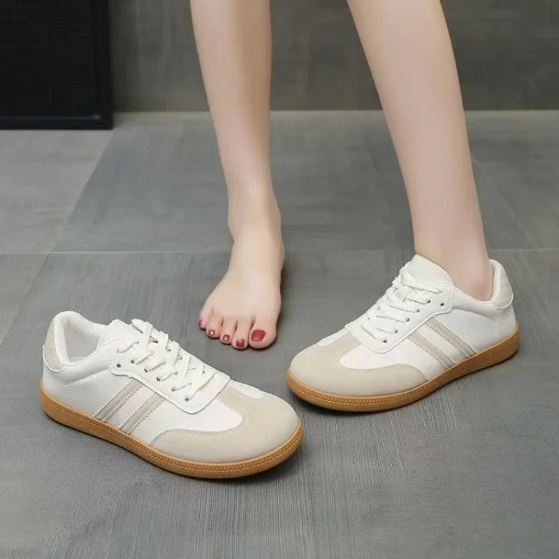 Women Sneakers Fashion Spring Trend Casual Flats White Vulcanized Platform Shoes V3