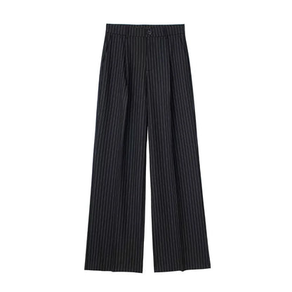 TRAF Women Wide Leg Pants Baggy High Waist Pants Wide Trousers Office Wear