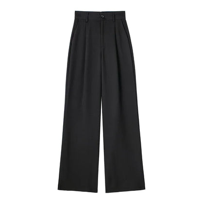 TRAF Women Wide Leg Pants Baggy High Waist Pants Wide Trousers Office Wear