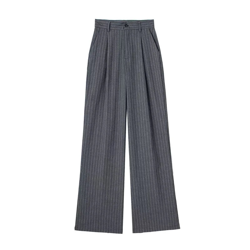 TRAF Women Wide Leg Pants Baggy High Waist Pants Wide Trousers Office Wear