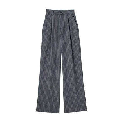 TRAF Women Wide Leg Pants Baggy High Waist Pants Wide Trousers Office Wear